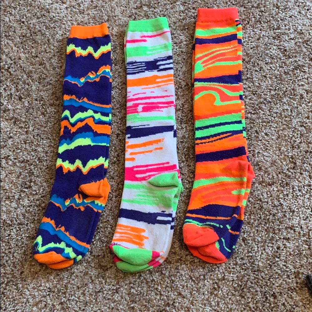 Striped Reebok socks.